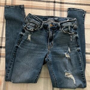 Old navy rockstar jeans mid rise distressed style skinny women’s size 2